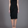 Matthew Williamson Beaded Ruched Shoulder Dress in Black - Lyst