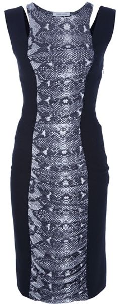 Pierre Balmain Snakeskin Print Bodycon Dress - Lyst