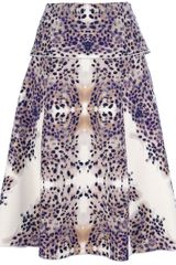 Roland Mouret Aline Leopard Print Skirt