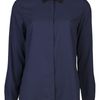 Sachin & Babi Leather Collar Shirt in Blue (midnight) - Lyst