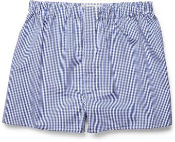 Turnbull & Asser Gingham Check Cotton Boxer Shorts - Lyst