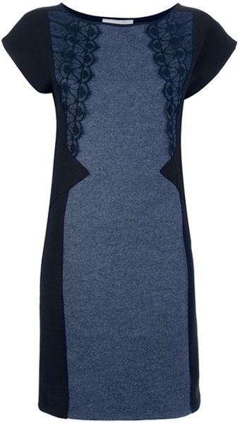 Vanessa Bruno Lace Detailed Dress - Lyst