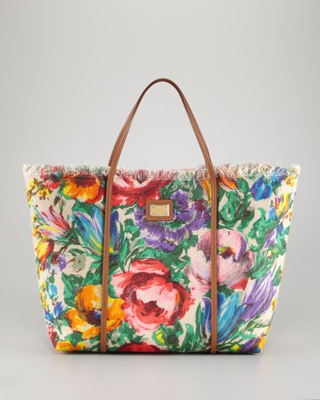 ... Gabbana Miss Escape Floral Canvas Tote Bag in Floral (beige multi ... Gabbana Miss Escape Floral Canvas Tote Bag in Floral (beige multi