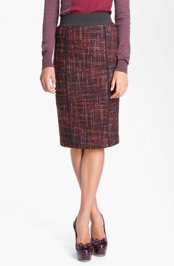 Halogen Elastic Waistband Bouclé Skirt - Lyst