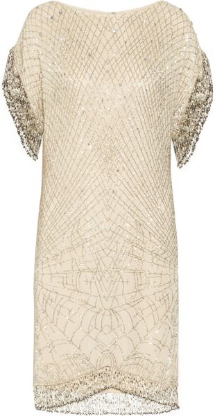 Matthew Williamson Swarovski Crystal Embellished Silk Chiffon Dress - Lyst