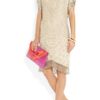 Matthew Williamson Swarovski Crystal Embellished Silk Chiffon Dress in Gold (champagne) - Lyst