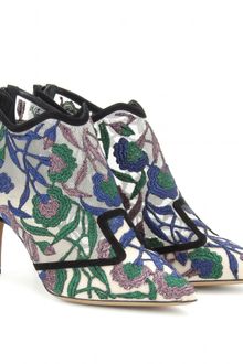 Nicholas Kirkwood Belle Epoque Embroidered Mesh Ankle Boots - Lyst