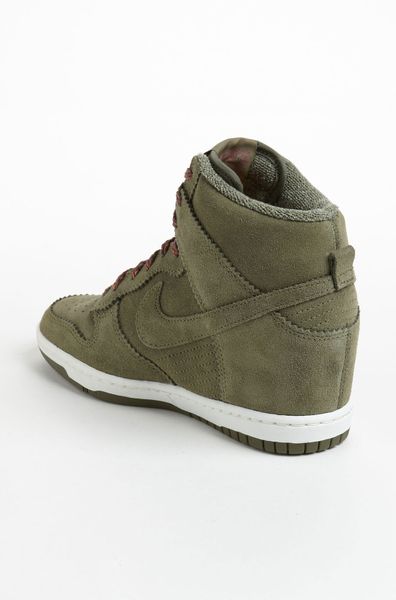 nike olive green wedge sneakers