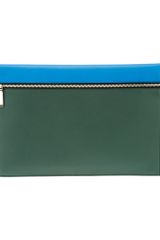 Victoria Beckham Twotone Zip Clutch