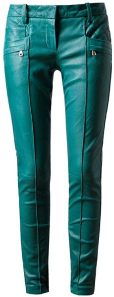 Balmain Leather Biker Trousers - Lyst