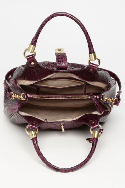 purple brahmin purse