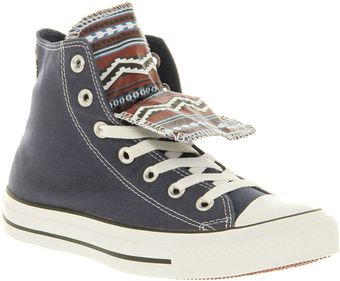 Converse All Star Hi Double Tongue Ensign Blue Aztec Blue Smu - Lyst