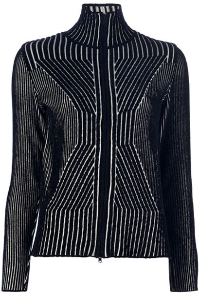 Black Striped Cardigan