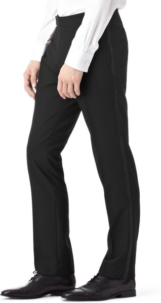 tuxedo trousers with satin stripe