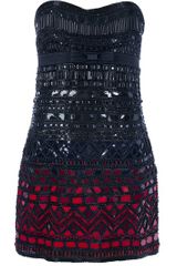 Roberto Cavalli Strapless Sequin Dress