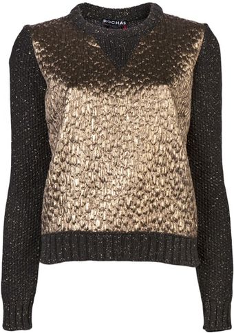 Rochas Metallic Sweater - Lyst