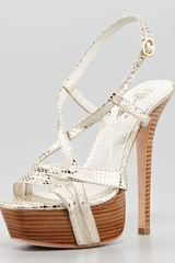 Alice + Olivia Leia Metallic Platform Sandal
