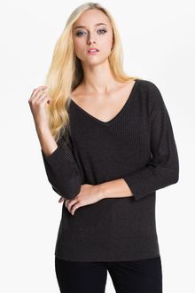 Amber Sun Mix Knit Vneck Sweater - Lyst