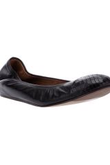 Lanvin Textured Leather Ballerina