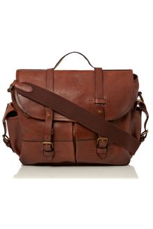 Polo Ralph Lauren Leather Messenger Bag - Lyst