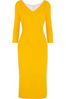 Victoria Beckham Wool and Silk Blend Twill Dress - Lyst