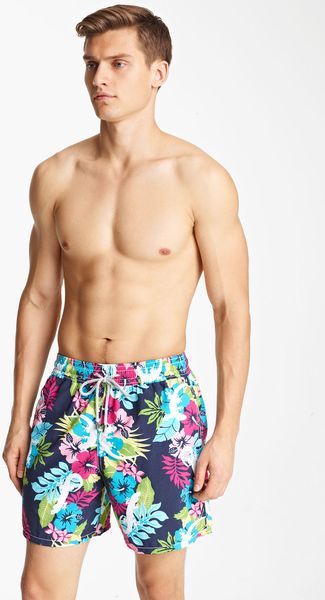 Vilebrequin Moorea Floral Print Swim Trunks - Lyst