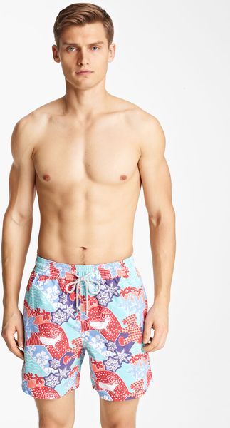 Vilebrequin Moorea Holiday Print Swim Trunks - Lyst