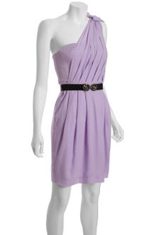 BCBGMAXAZRIA Lavender Mist Chiffon One Shoulder Dress - Lyst