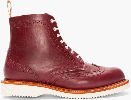 dr martens burgundy brogues
