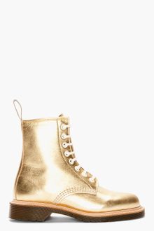 Dr. Martens Metallic Gold 8eye Made in England Mie Boots - Lyst