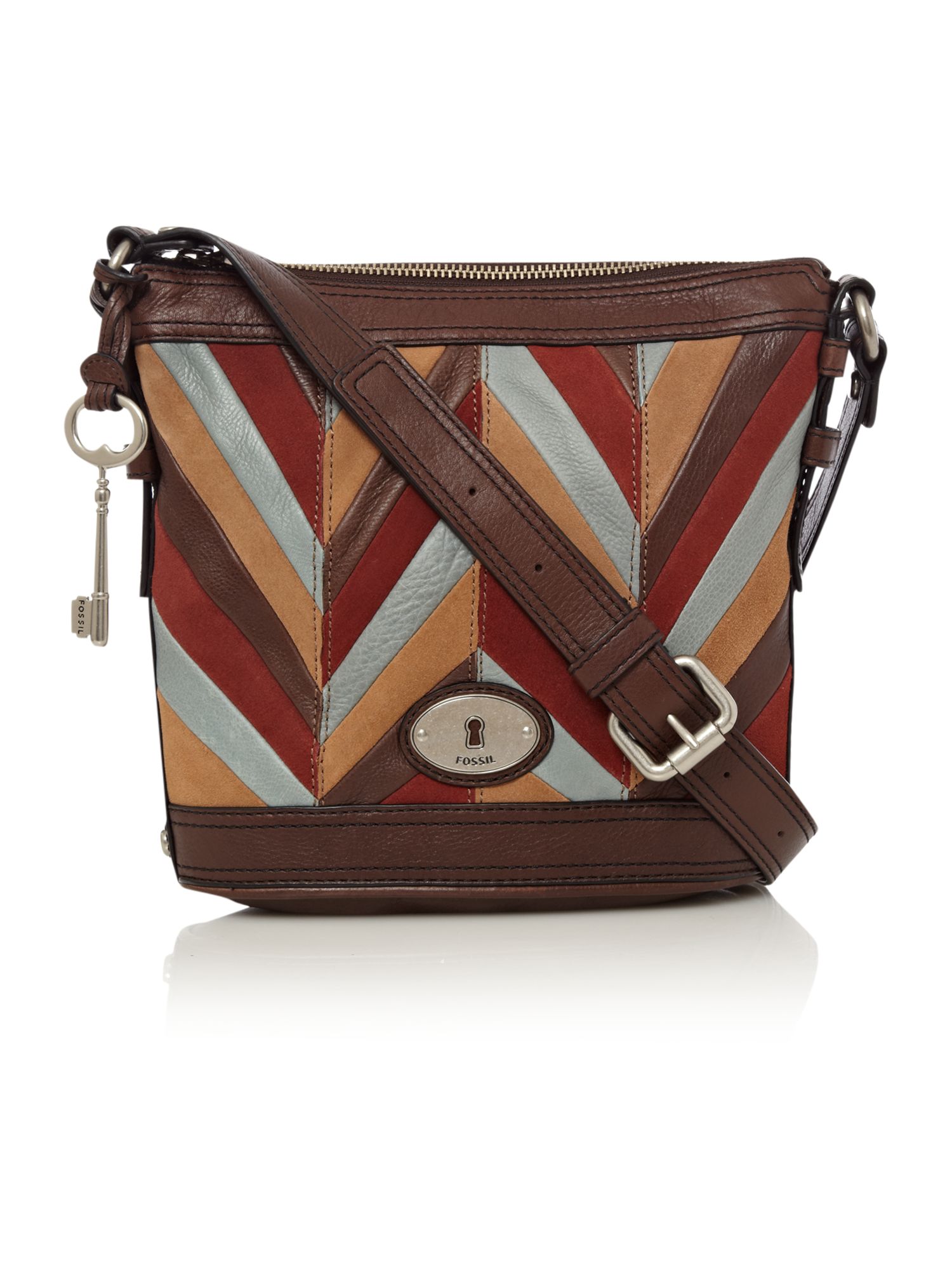 Fossil Maddox Crossbody Bag in Brown (multicoloured) Lyst