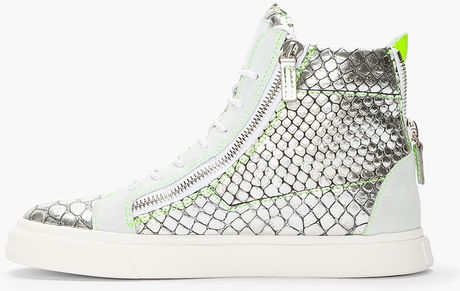 giuseppe zanotti sneakers silver