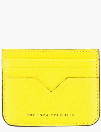 Proenza Schouler Sunshine Yellow Leather Cardholder - Lyst