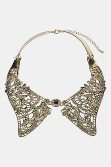 Topshop Metal Lace Collar Necklace - Lyst