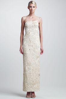 Sue Wong Beaded Column Gown - Lyst