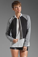  Neoprene and Jersey Bomber Jacket