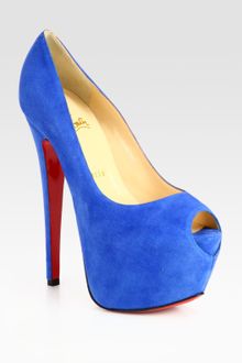 Christian Louboutin Highness Suede Platform Pumps - Lyst