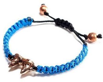 Ines Susaeta 2 Spike Fluor Rope Bracelet Blue - Lyst