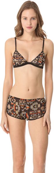 La Fee Verte Silk Bralette - Lyst