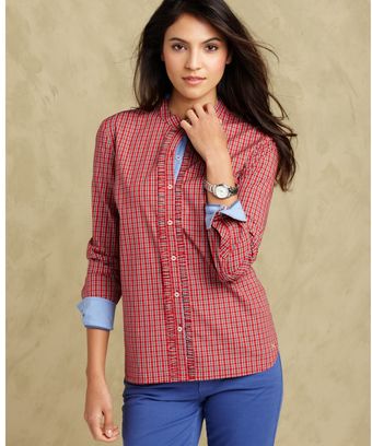 Tommy Hilfiger Long Sleeve Plaid Button Down Shirt - Lyst