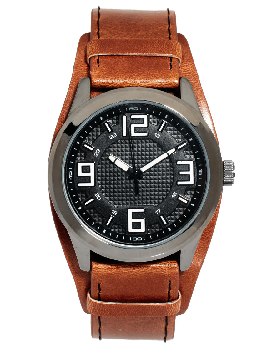 Asos Asos Tan Cuff Watch in Brown for Men (tan) | Lyst