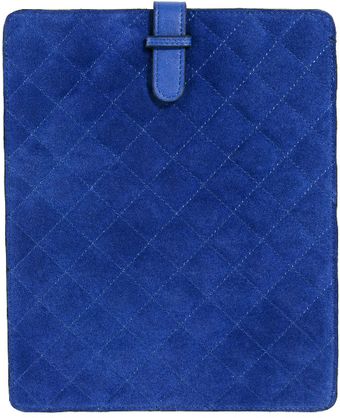 Asos Suede Quilted Leather Ipad Case - Lyst
