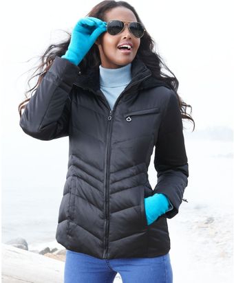 DKNY Hooded Quilted Down Puffer - Lyst