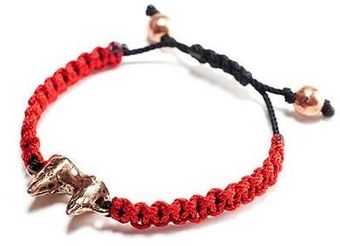 Ines Susaeta 2 Spike Fluor Rope Bracelet Red - Lyst