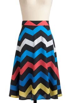 ModCloth Electric Zigzag Skirt - Lyst
