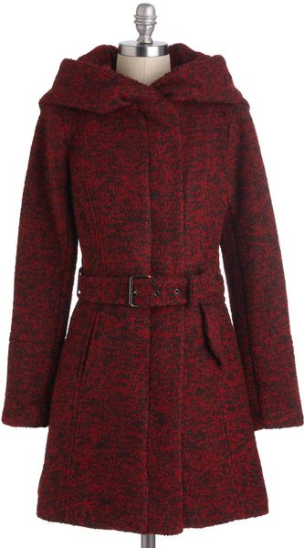 ModCloth Pastry Date Coat in Apple - Lyst