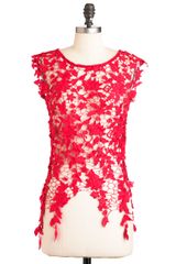 ModCloth Fashionable Finesse Top in Red