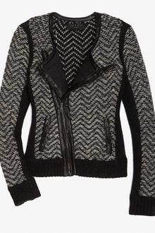Rag & Bone Samantha Leather Trim Tweed Cardijacket - Lyst
