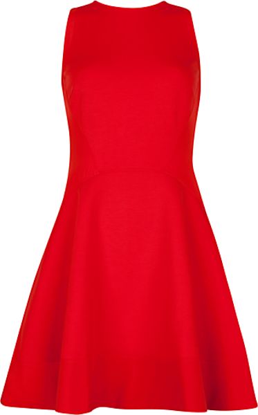 Ted Baker Ted Baker Contrast Side Detail Dress Red in Red