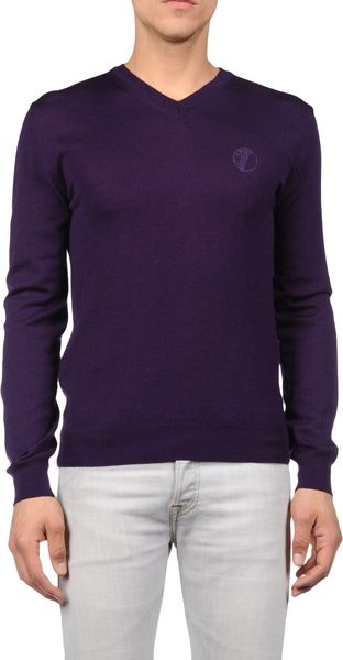 Versace V-Neck Sweater - Lyst